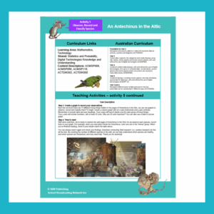 Teacher’s Resource Guide to An Antechinus in the Attic A-Z of endangered, rare & iconic Australian wildlife (free for teachers who purchase a book for their class or library)